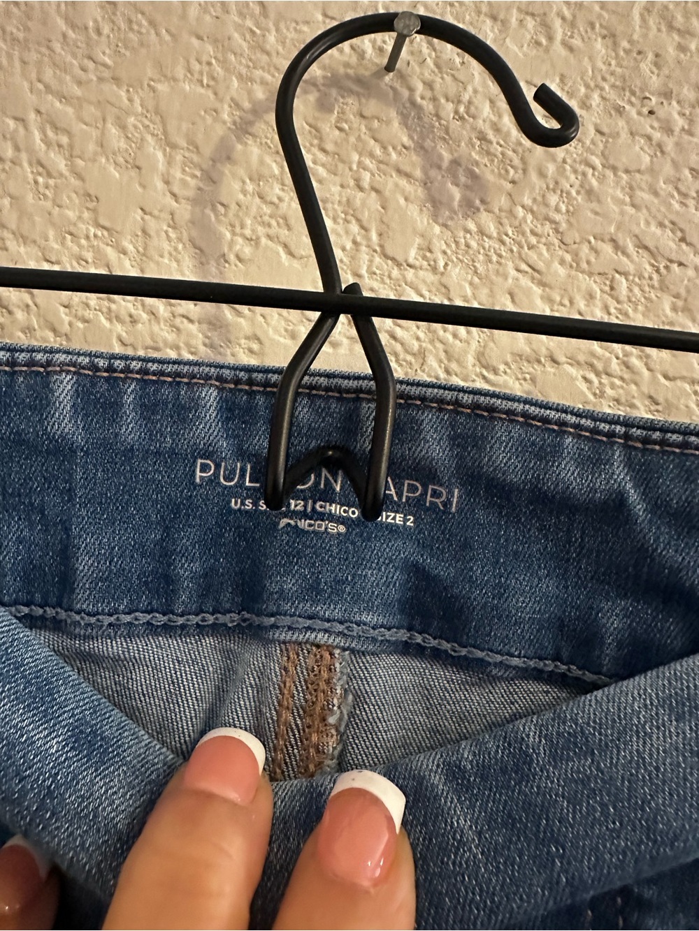 Chico's Faded Blue Denim Cropped Jeans - Picture 5 of 5